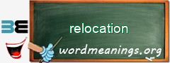 WordMeaning blackboard for relocation